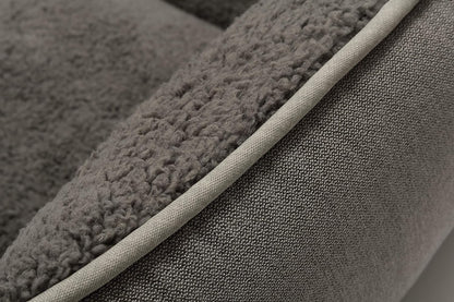 Cozy Rectangular Dog Bed for All Breeds - Washable, Anti-Slip Design in Grey